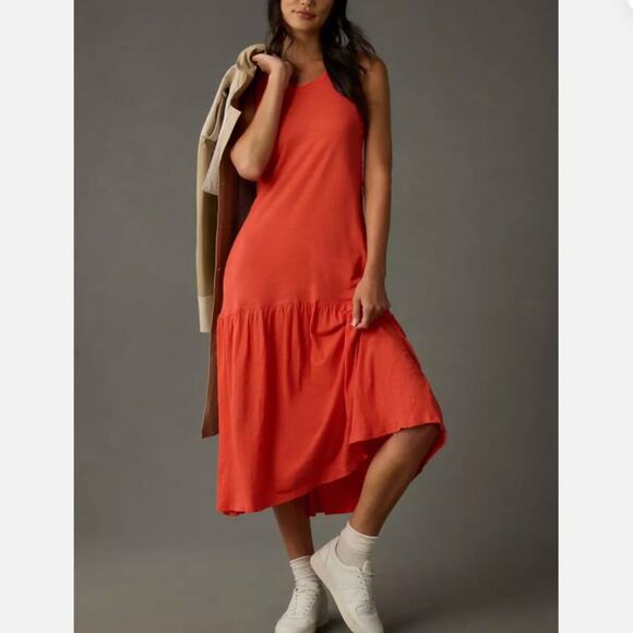 Anthropologie Daily Practice Rosewood Dress Drop Waist - Picture 1 of 11